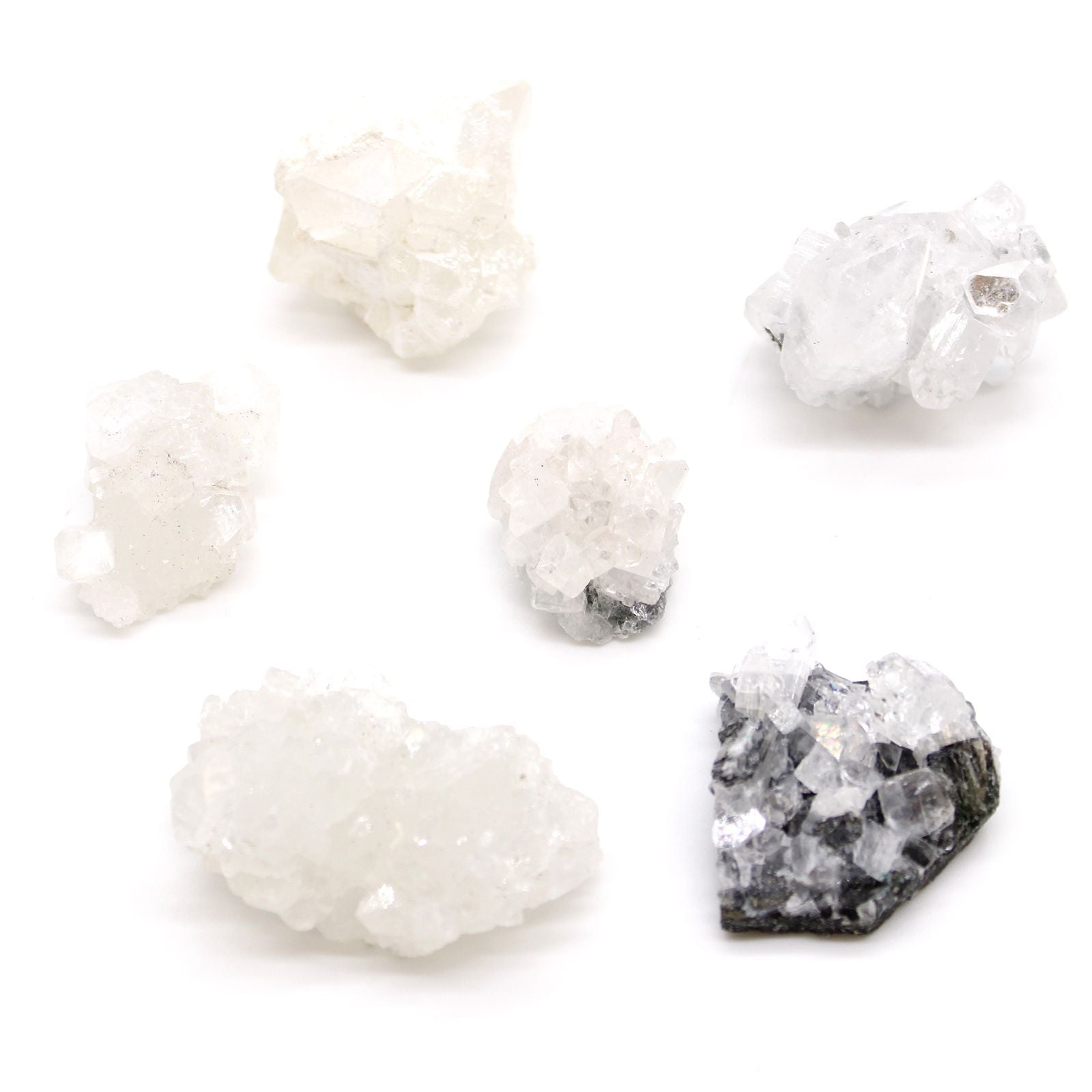 Cluster di Apofillite Bianca 20-30mm 6pezzi