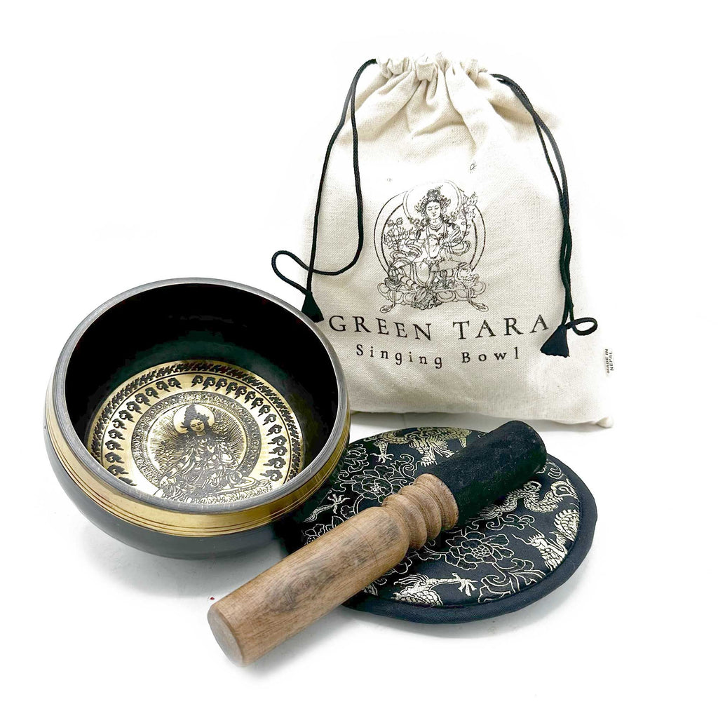 Ciotola Tibetana Artigianale 14cm - Set Tara Verde