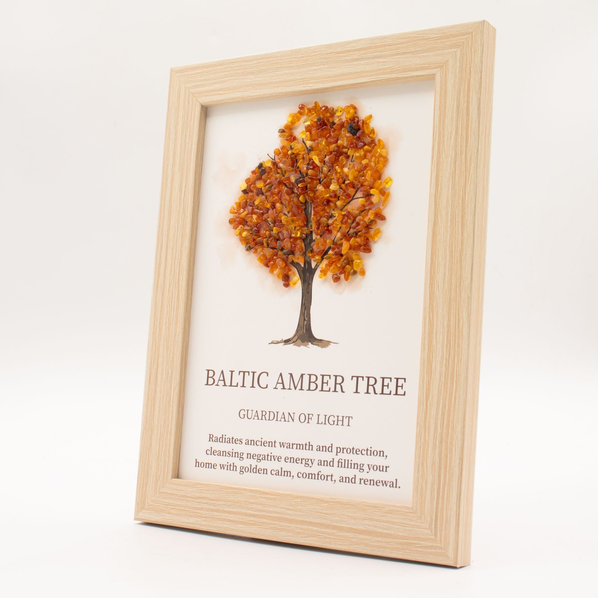 Quadro Albero della Vita Ambra Baltica 20x14,7x1cm