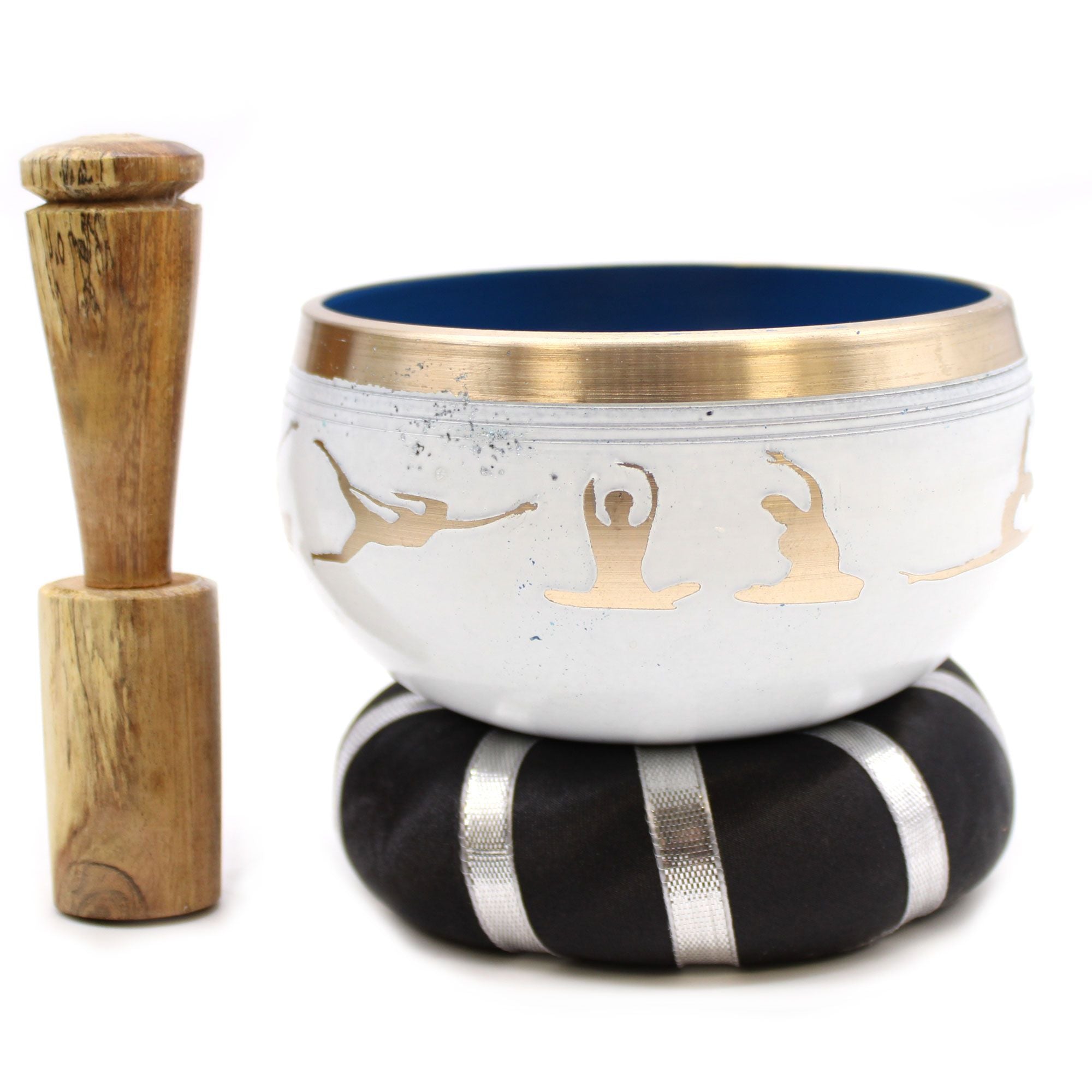 Set Campana Tibetana Yoga Moves Bianco/Blu 10.7cm