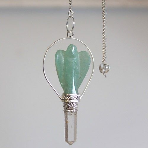 Pendolo Angelo con Anello - Avventurina Verde 1pezzo