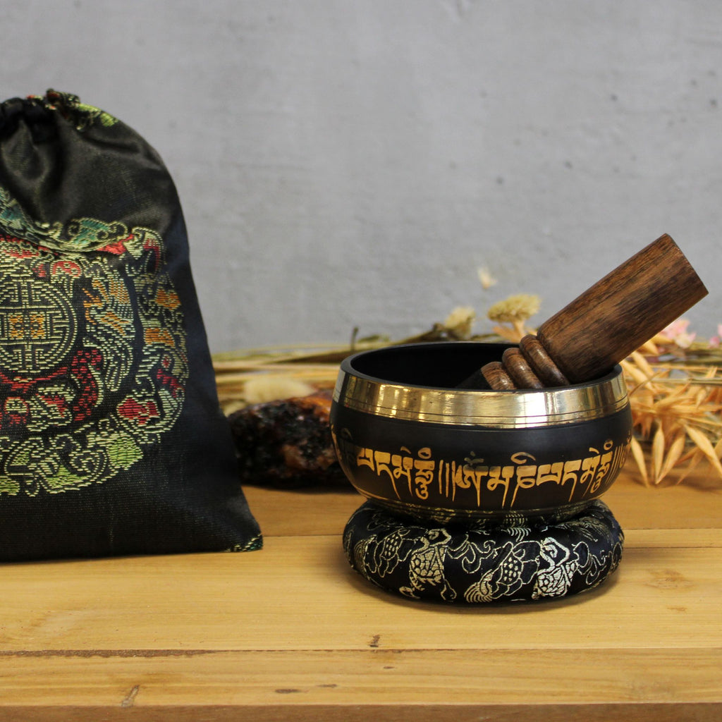 Set Campana Tibetana con Fiore di Loto