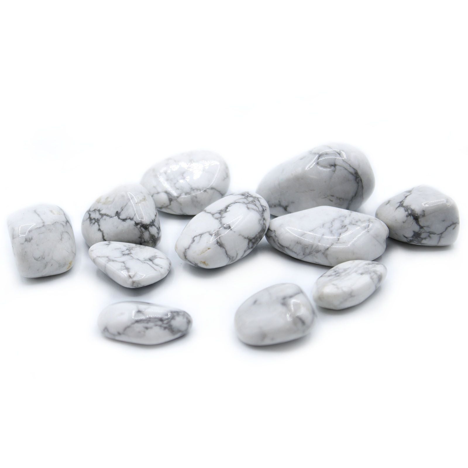 Pietre Burattate Howlite Bianca - Taglia L 24pezzi