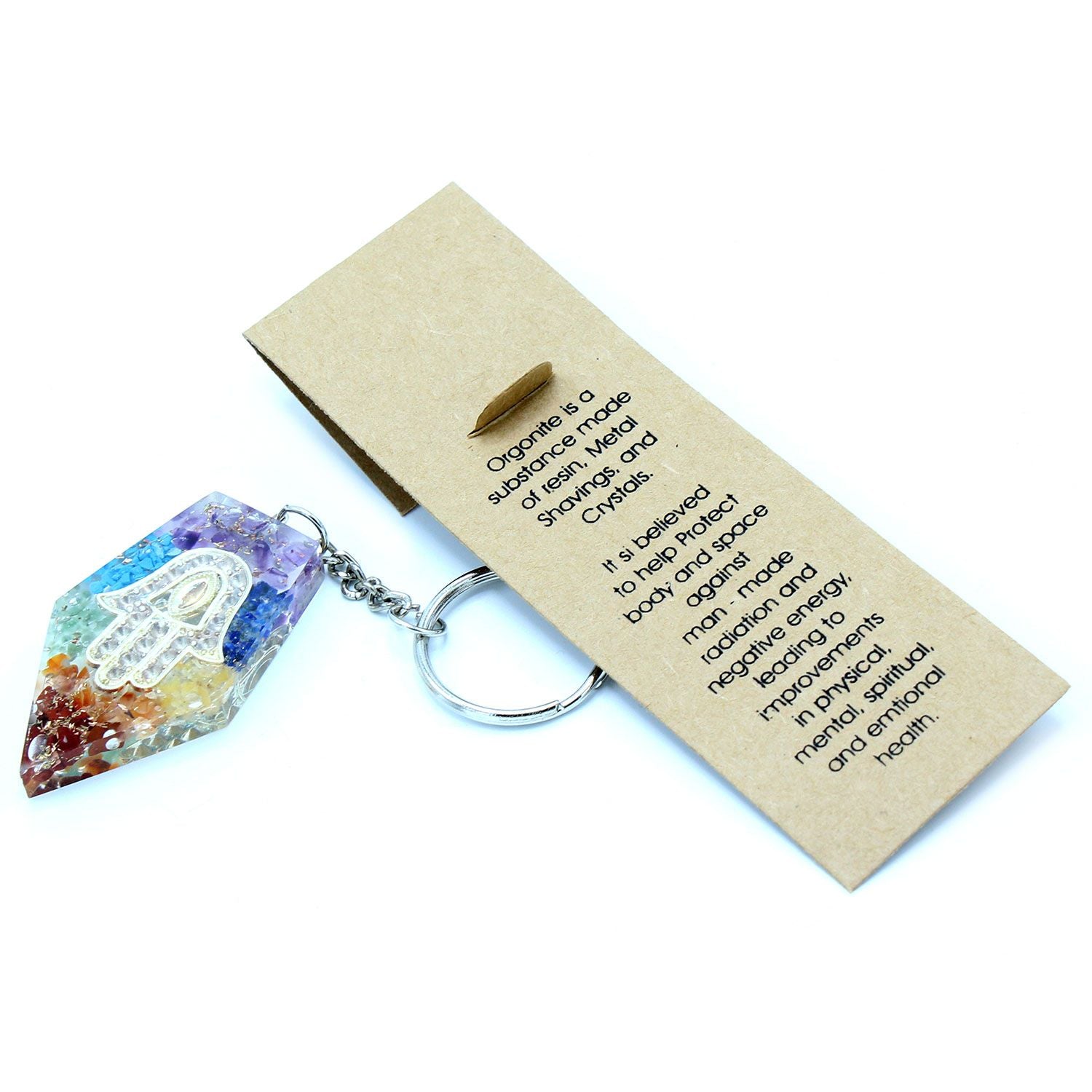 Portachiavi Orgonite Chakra Hamsa