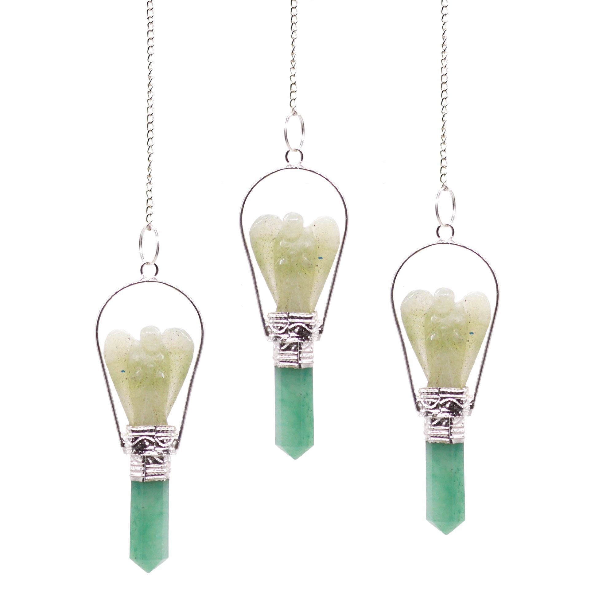 Pendolo Angelo con Anello - Avventurina Verde 1pezzo