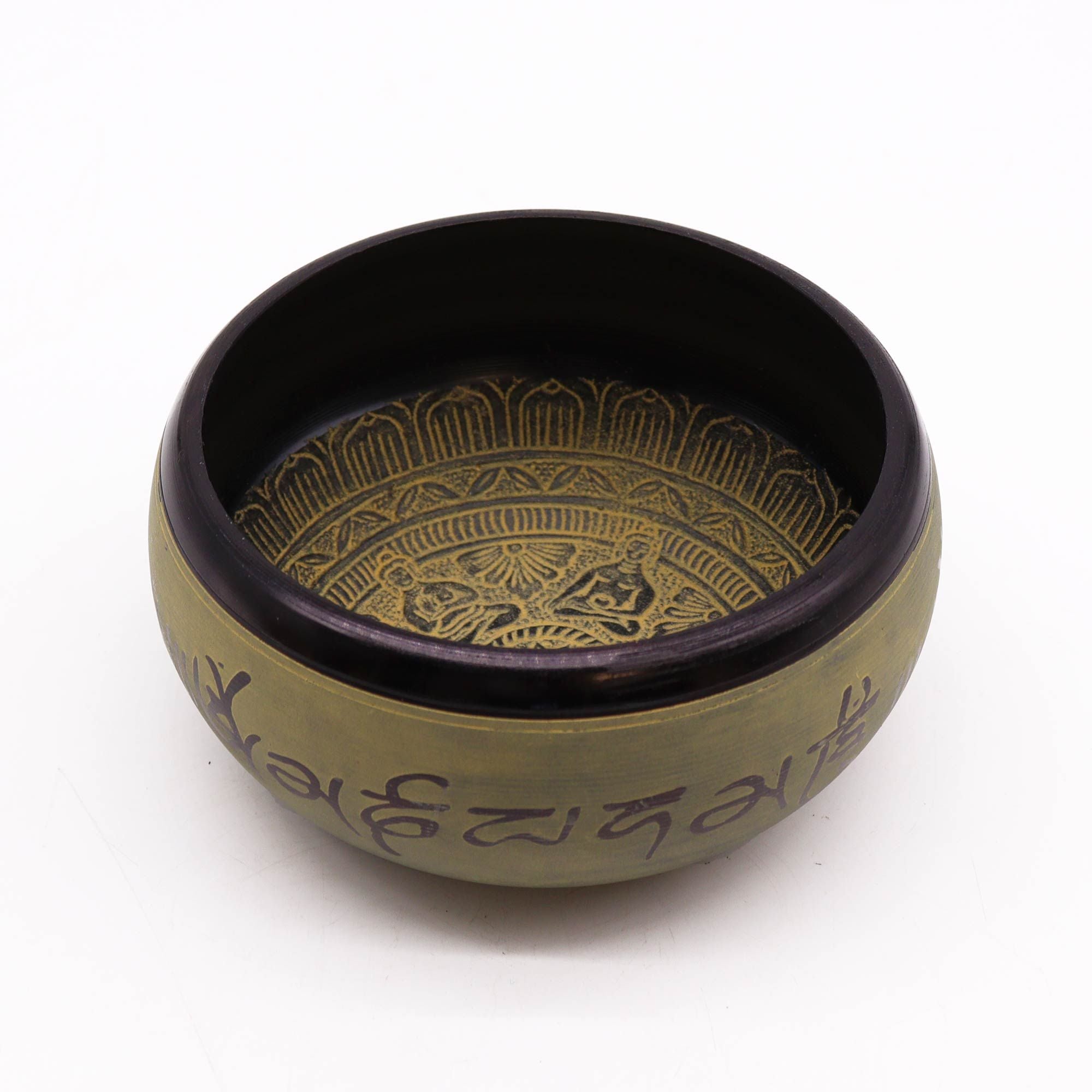 Campana Tibetana Earth Powder Mantra Cinque Buddha 16cm