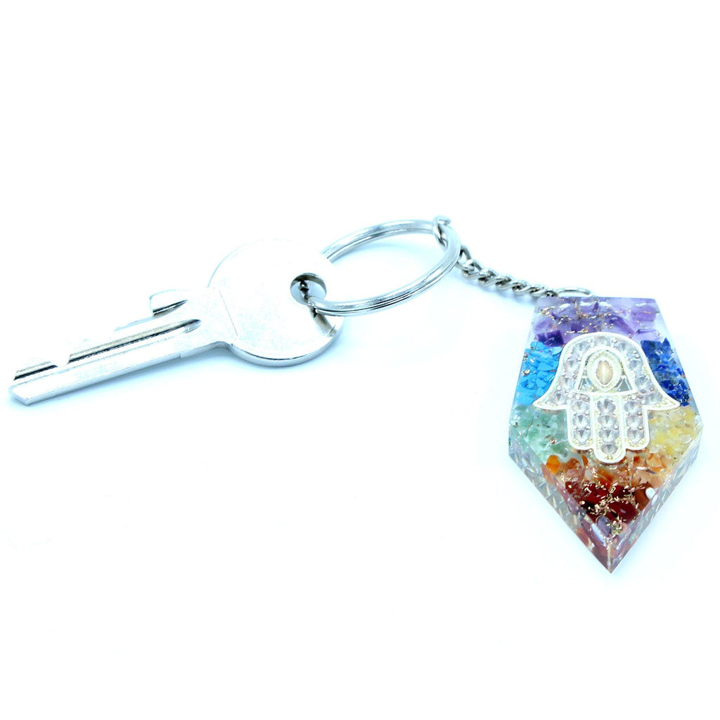 Portachiavi Orgonite Chakra Hamsa