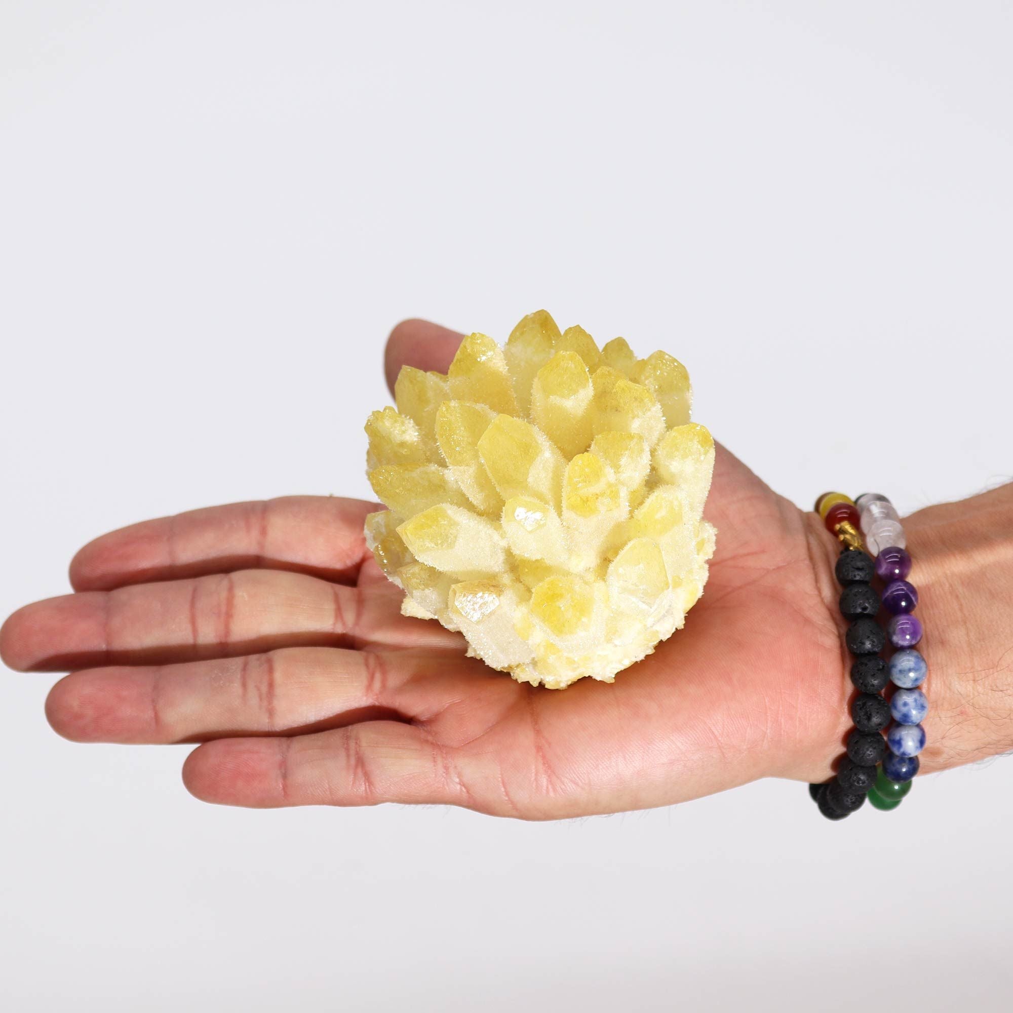 Geode di Quarzo Naturale - Quarzo Fantasma Giallo 1pezzo