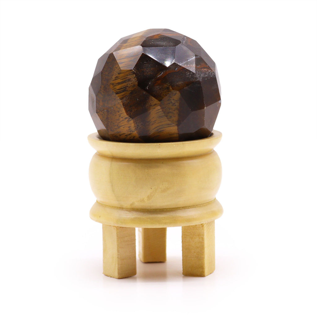 Sfera di Occhio di Tigre con Supporto
