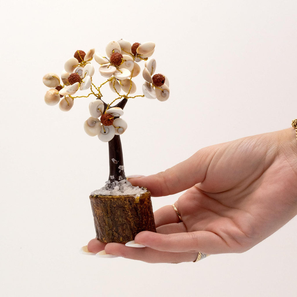 Albero di Pietre Gomati Chakra e Rudraksha, 45 Pietre