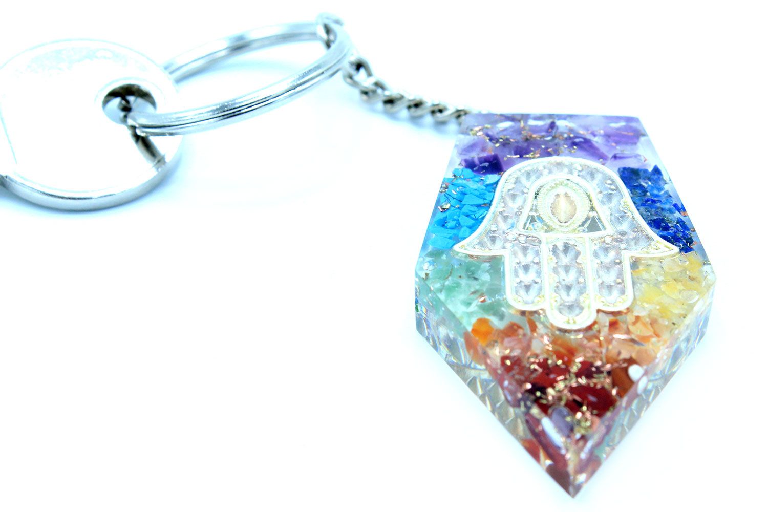Portachiavi Orgonite Chakra Hamsa