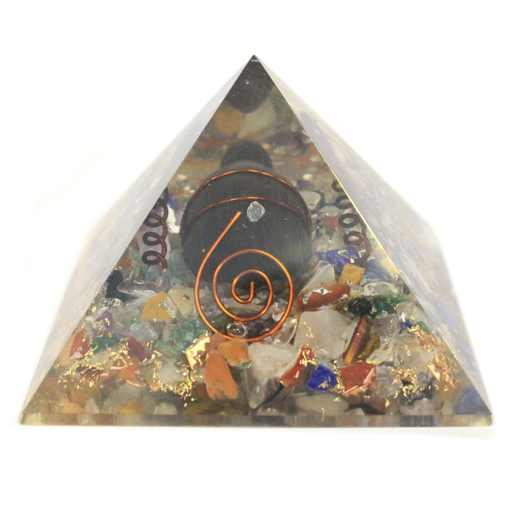 Piramide Orgonite 60mm Gemchips e Rame, Tartaruga