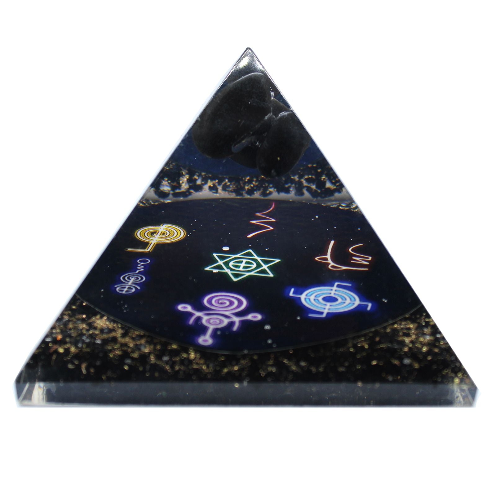Piramide Orgonite Reiki Notte 90mm