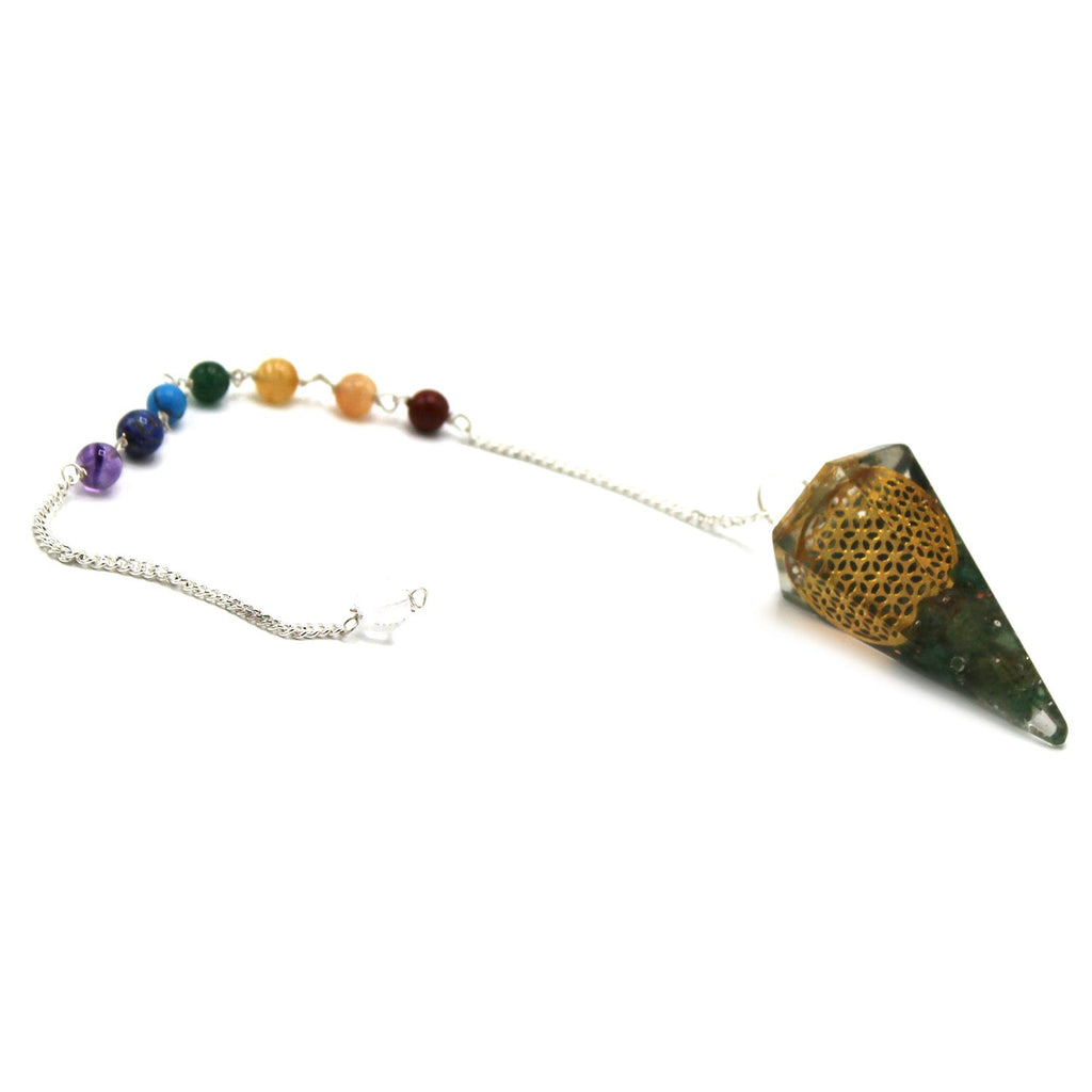 Pendolo Chakra Orgonite Fleur de Vie