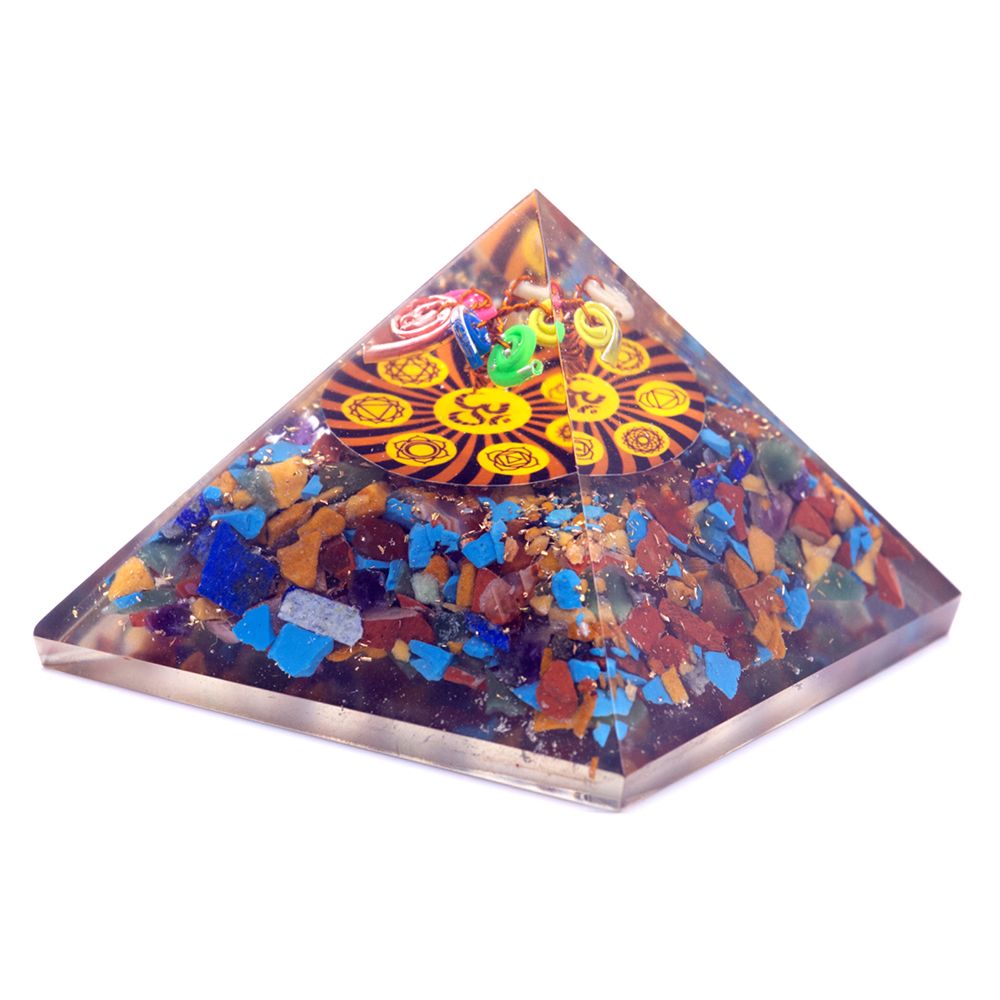 Piramide Orgonite - Om Chakra - 70 mm