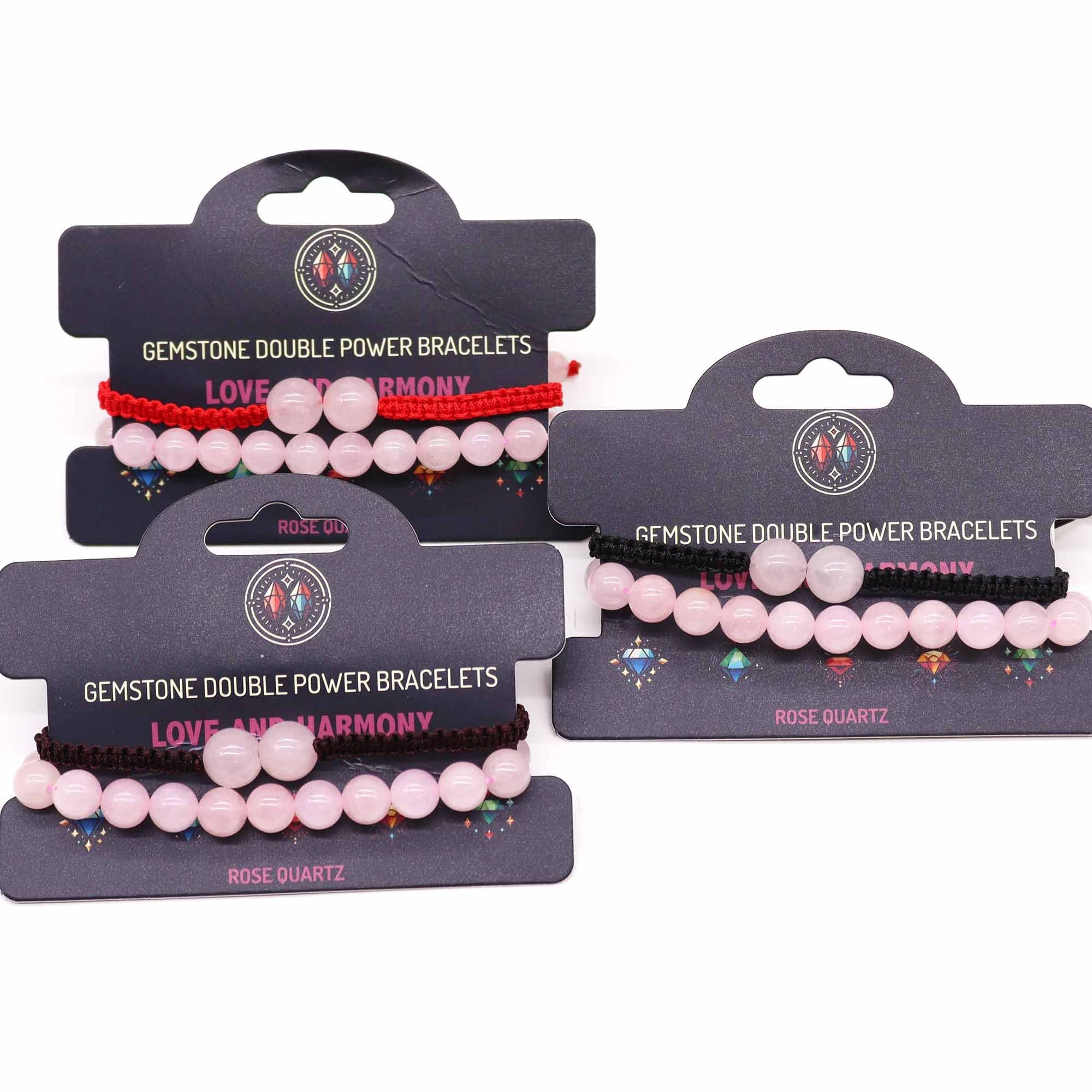 Bracciale Doppia Energia con Quarzo Rosa