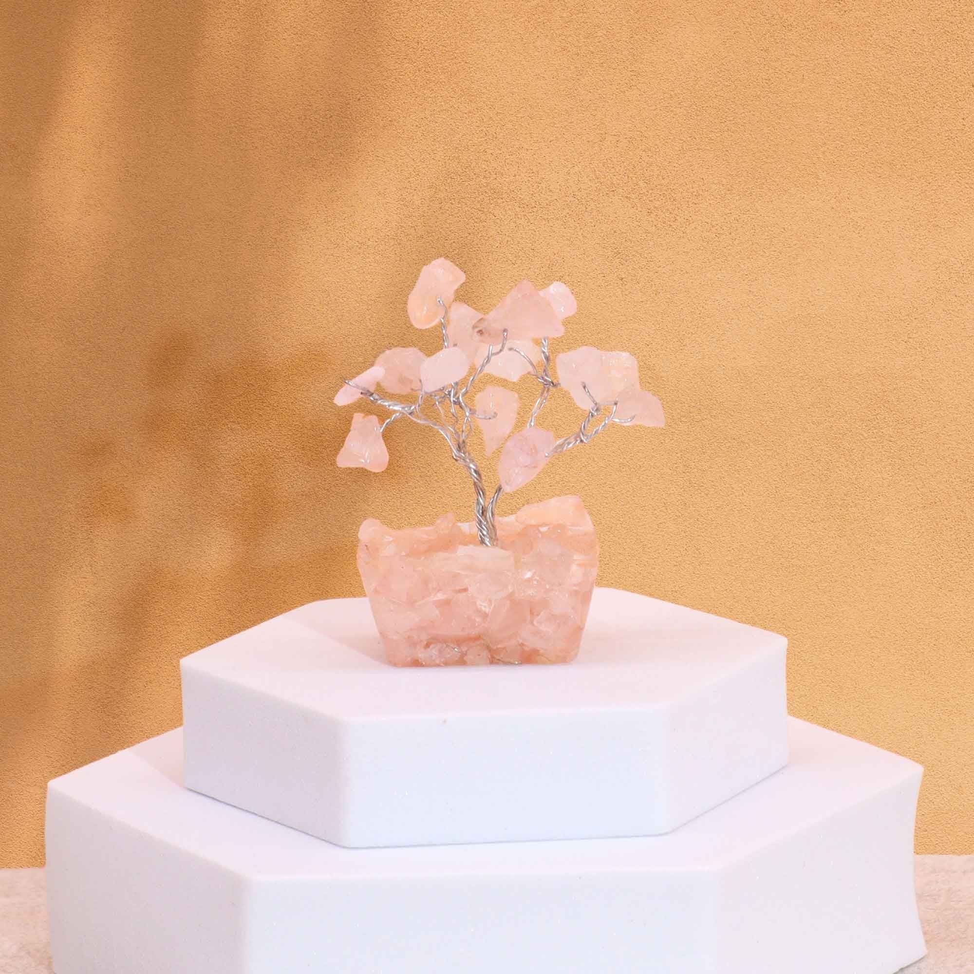 Alberello di Pietre Rosa su Base Orgonite (15 pz)