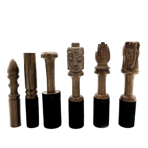 Bastoncino in Legno 14cm con Incisione Buddha