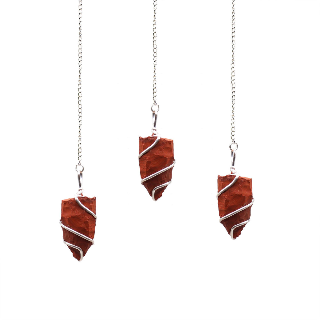 Pendolo Gemma Grezza - Diaspro Rosso 1pezzo