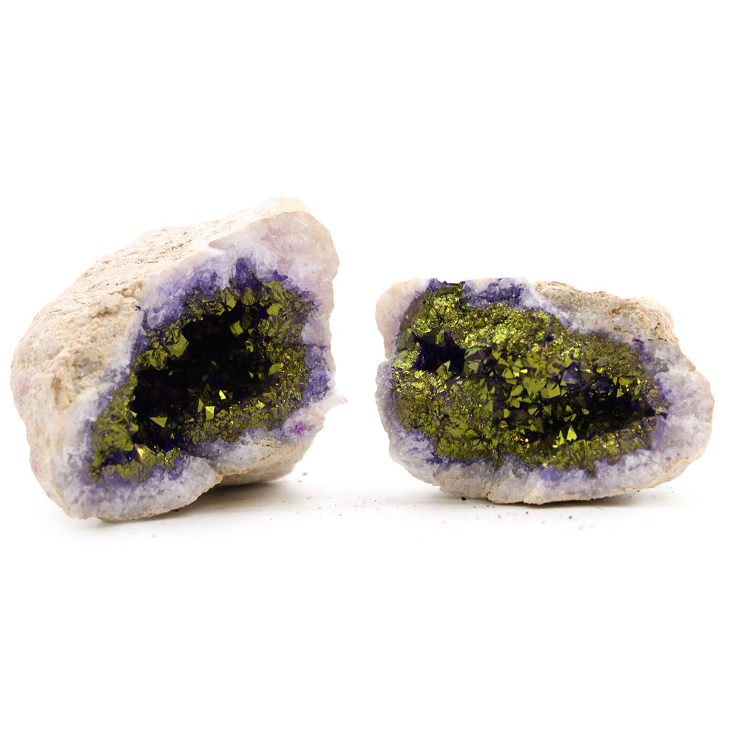 Geodi in Calcite Colorati - Viola & Dorato 1pezzo