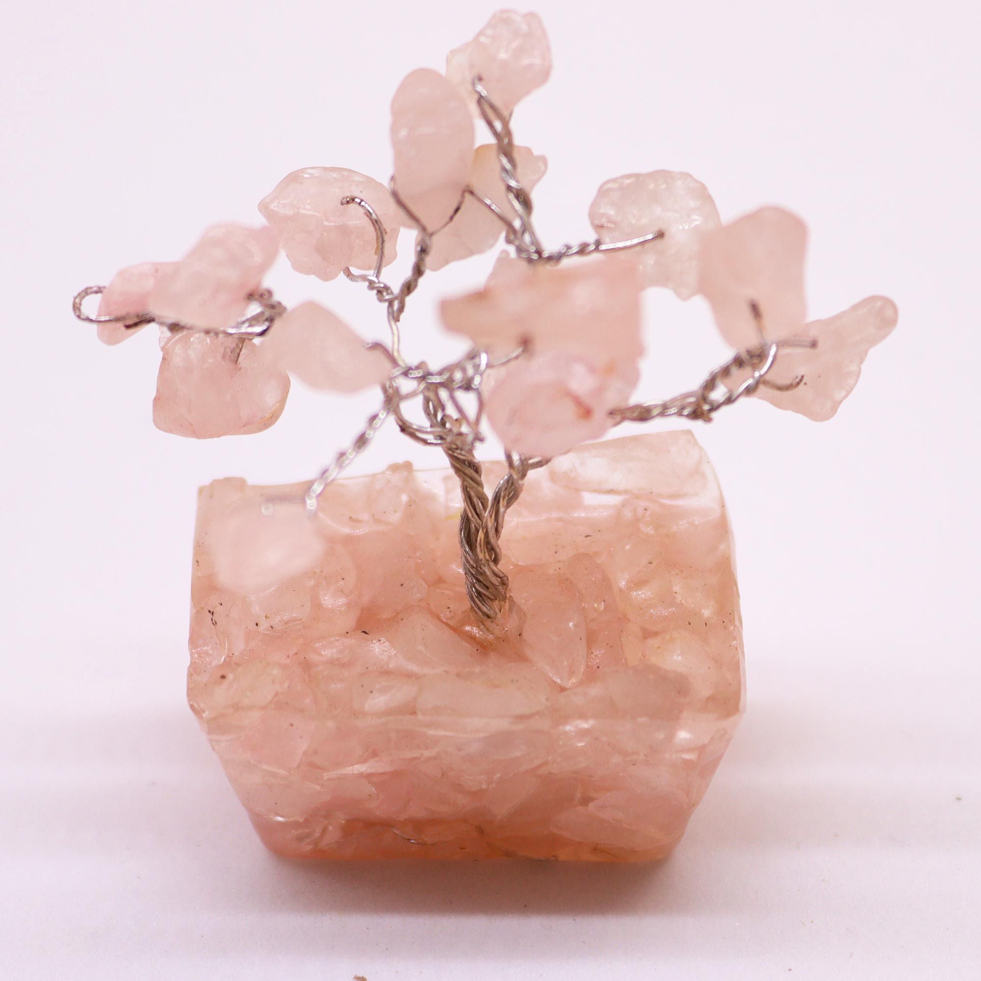 Alberello di Pietre Rosa su Base Orgonite (15 pz)