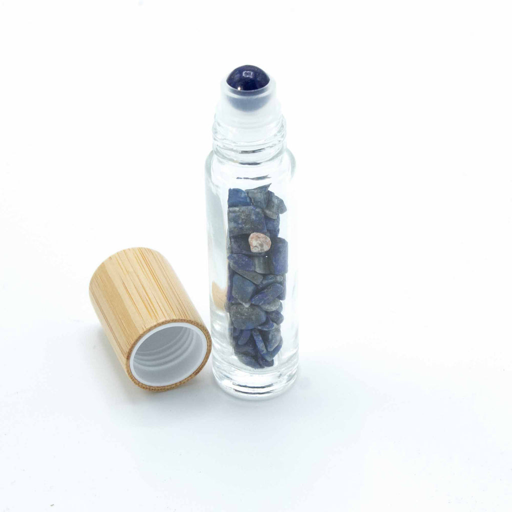 Roller Olio con Sodalite con Tappo in Legno
