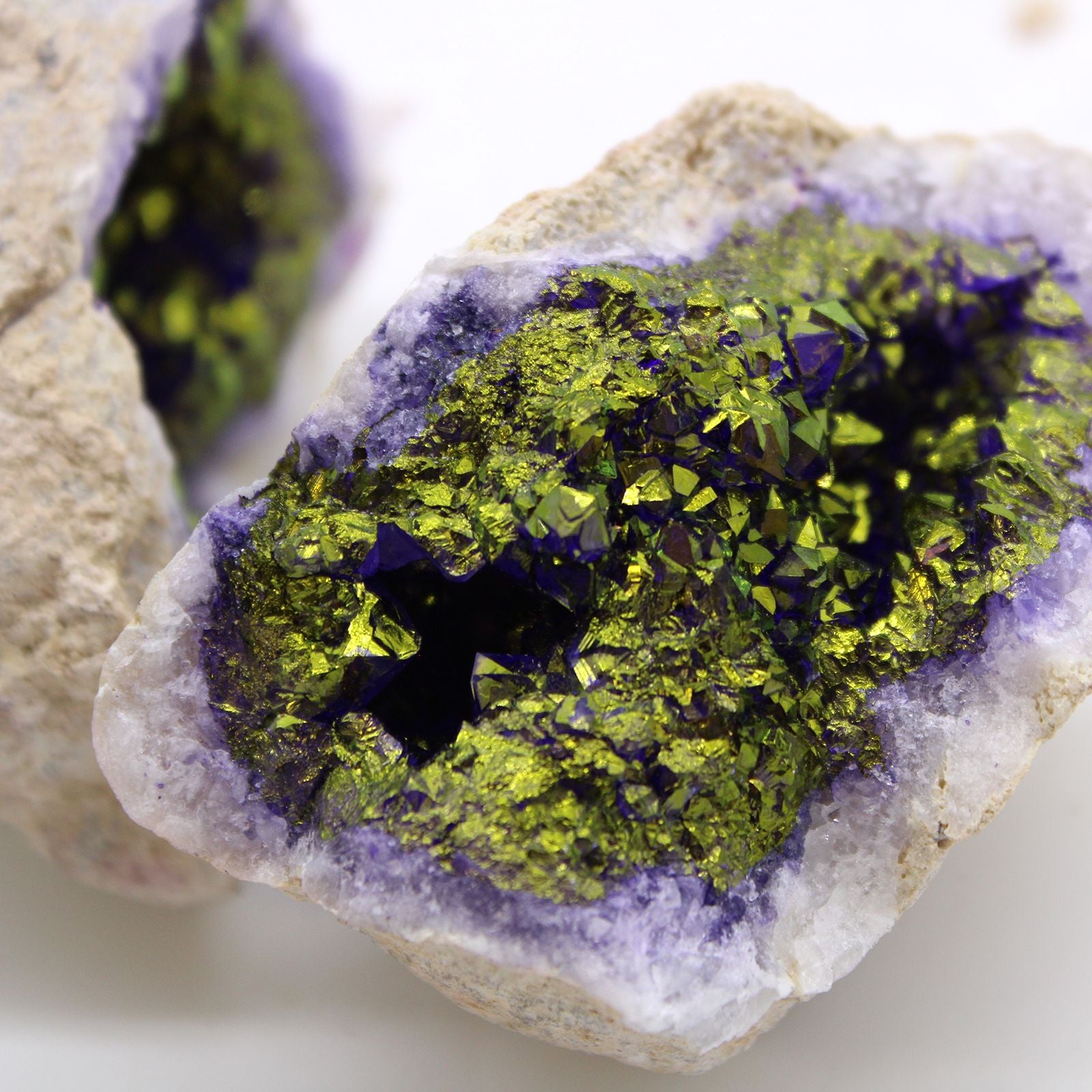 Geodi in Calcite Colorati - Viola & Dorato 1pezzo
