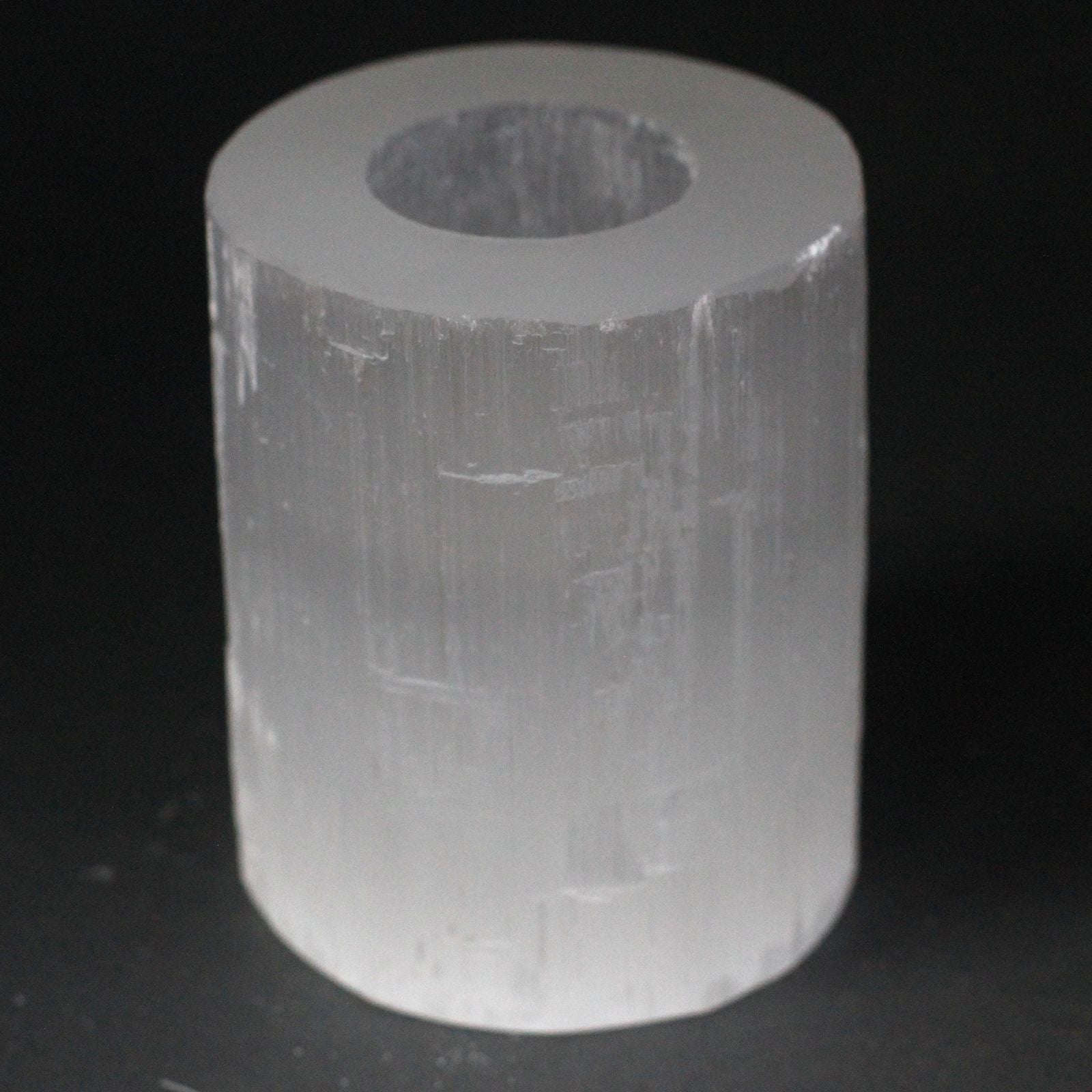 Portacandele Cilindro di Selenite 10 cm