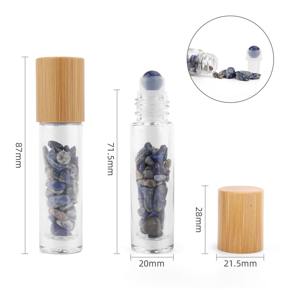 Roller Olio con Sodalite con Tappo in Legno