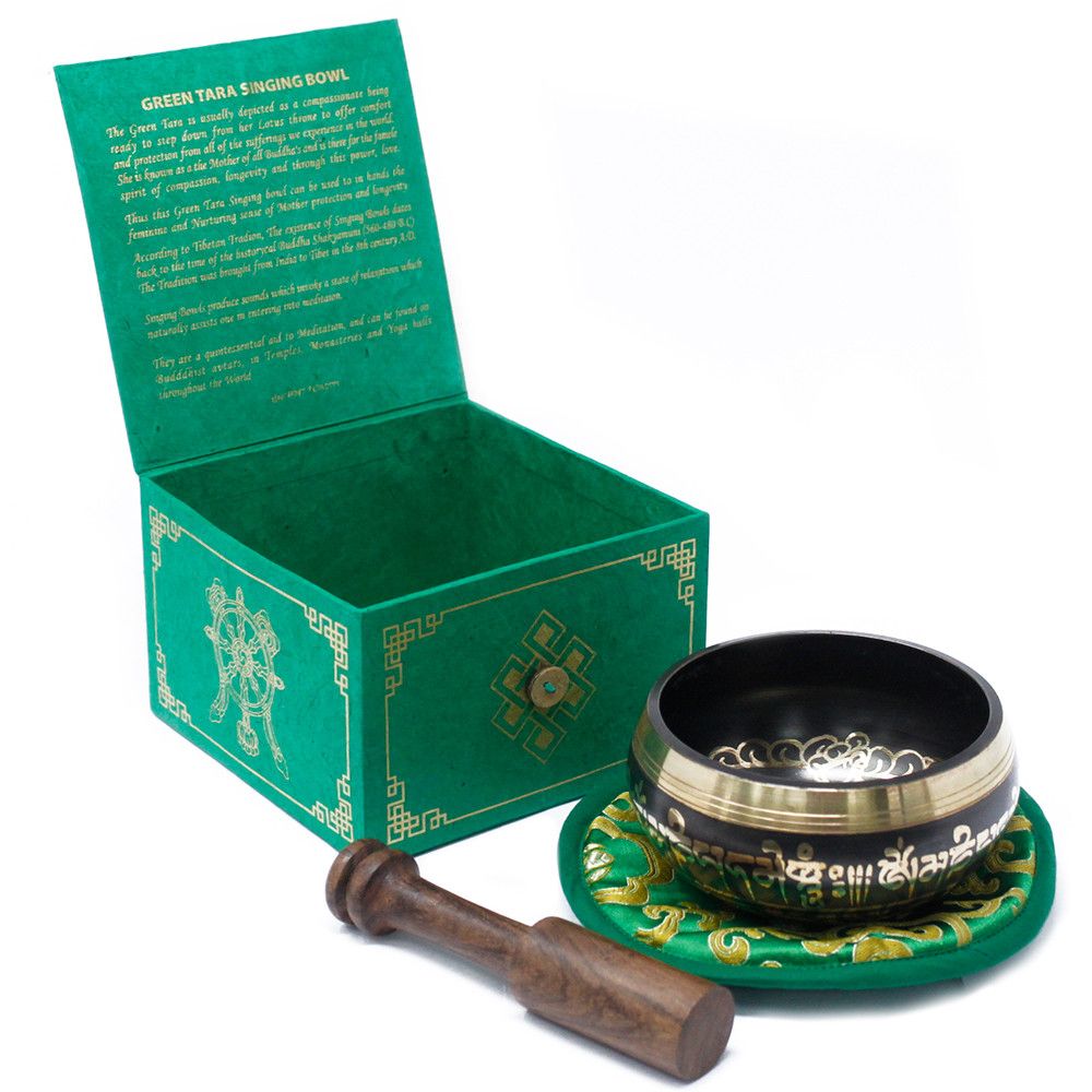 Set Campana Tibetana Green Tara 10cm