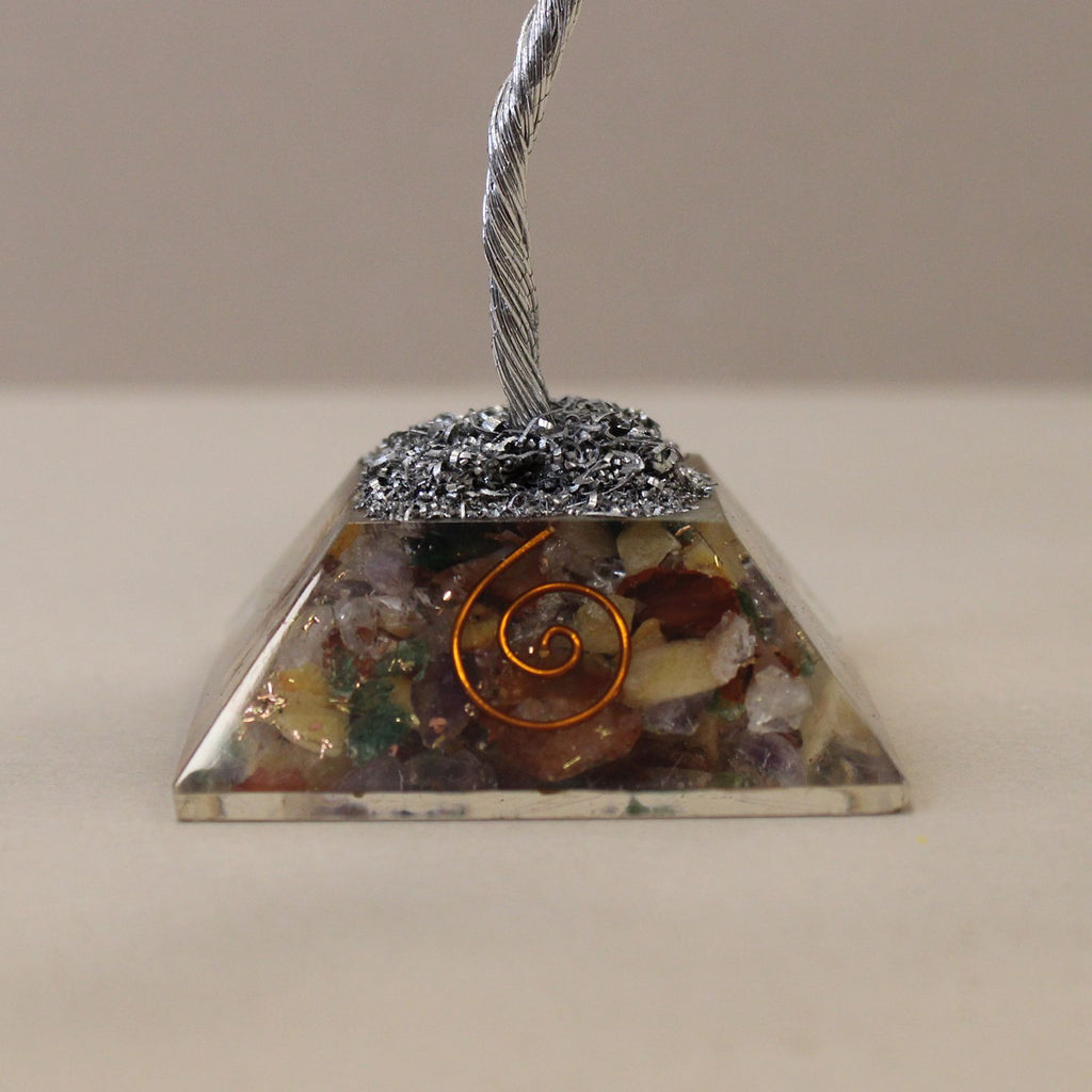 Albero di Gemme con Base Orgonite - 80 Pietre Multicolore