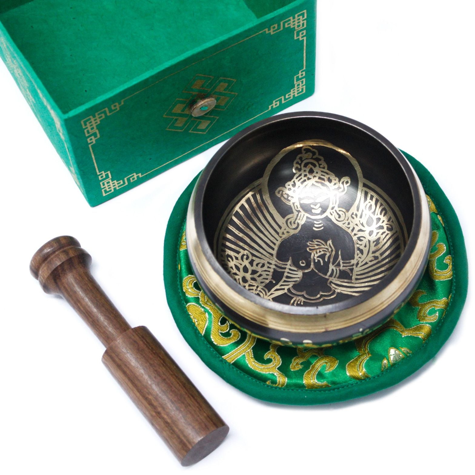 Set Campana Tibetana Green Tara 10cm