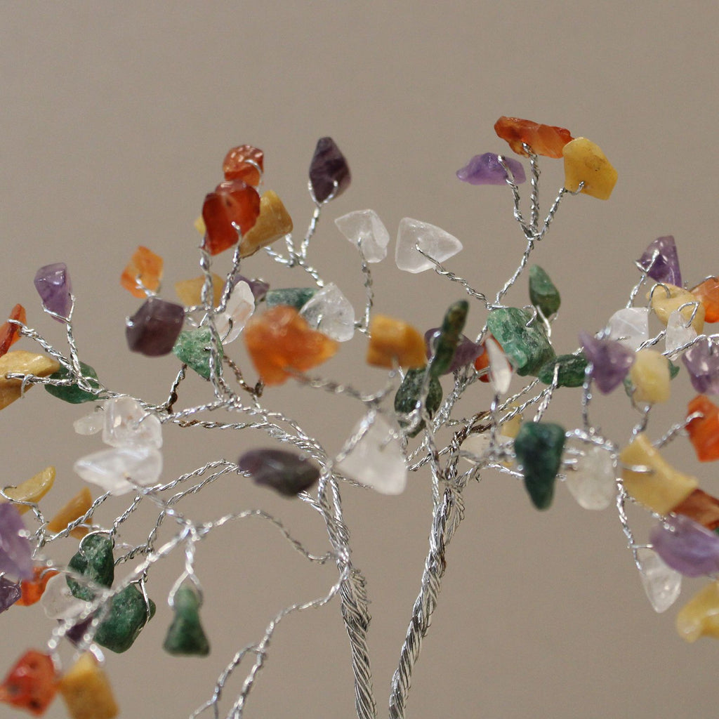 Albero di Gemme con Base Orgonite - 80 Pietre Multicolore