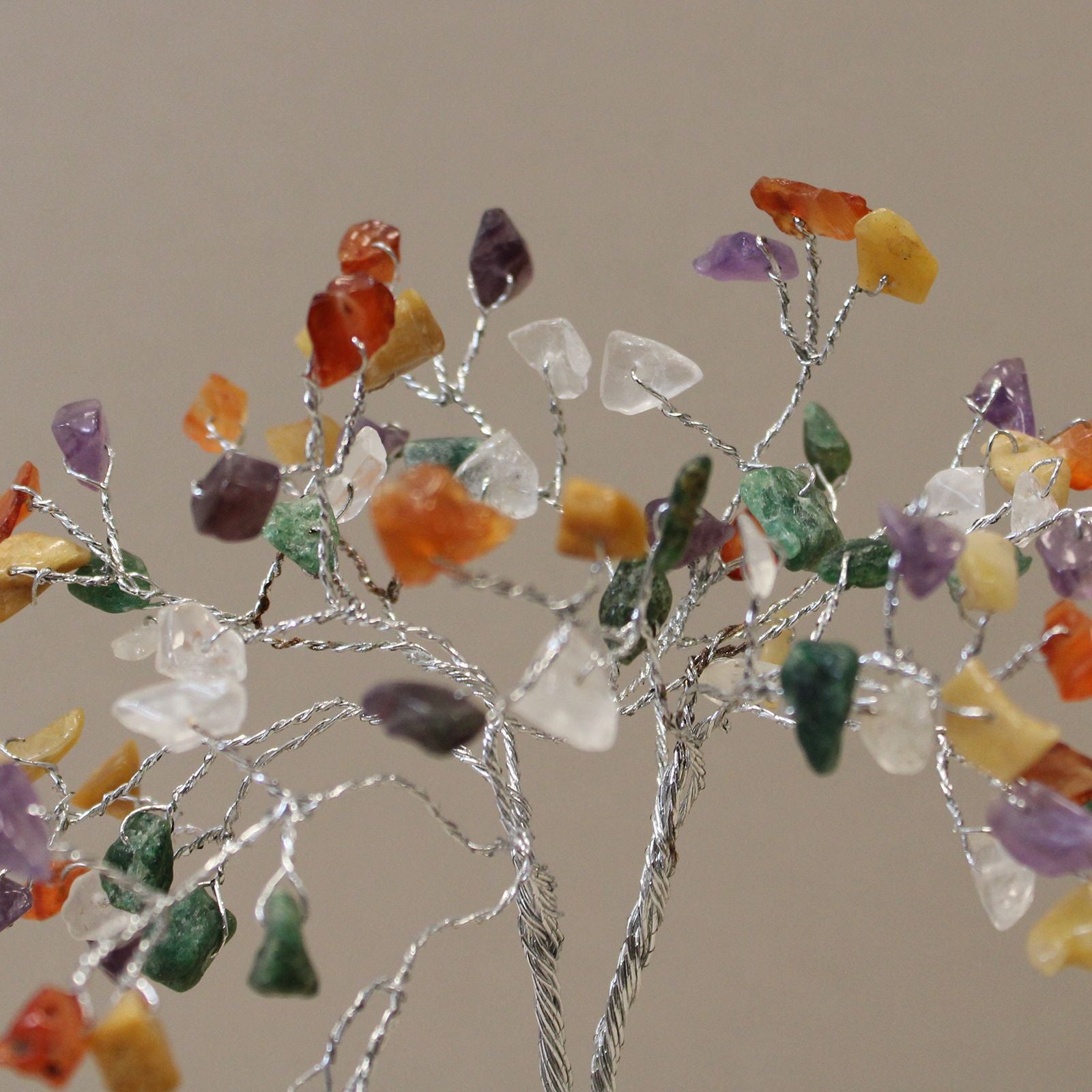 Albero di Gemme con Base Orgonite - 80 Pietre Multicolore