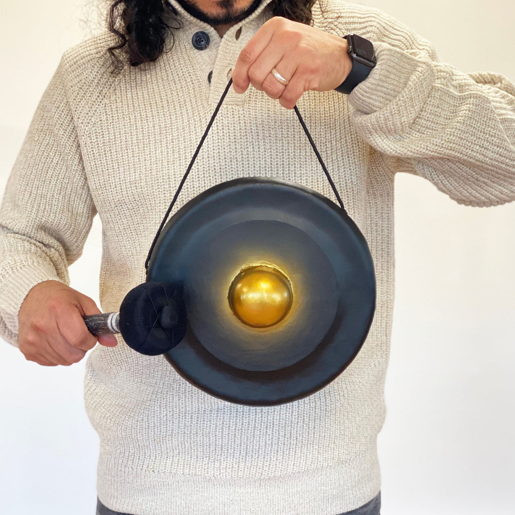 Gong Piccolo con Supporto 25cm - Nero