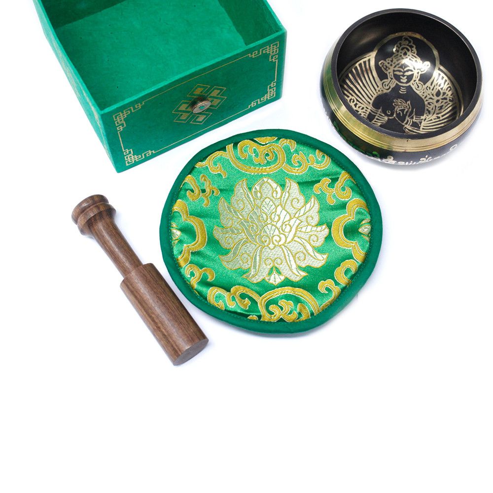 Set Campana Tibetana Green Tara 10cm