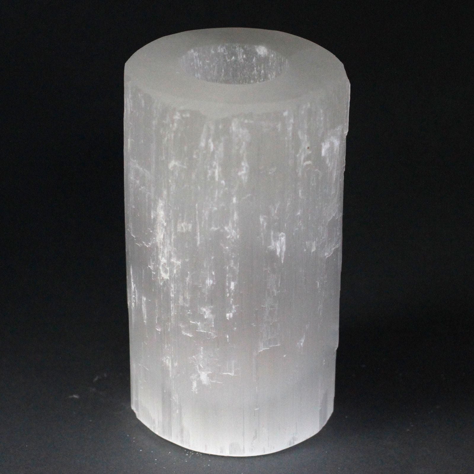 Portacandele in Cilindro di Selenite - 15 cm