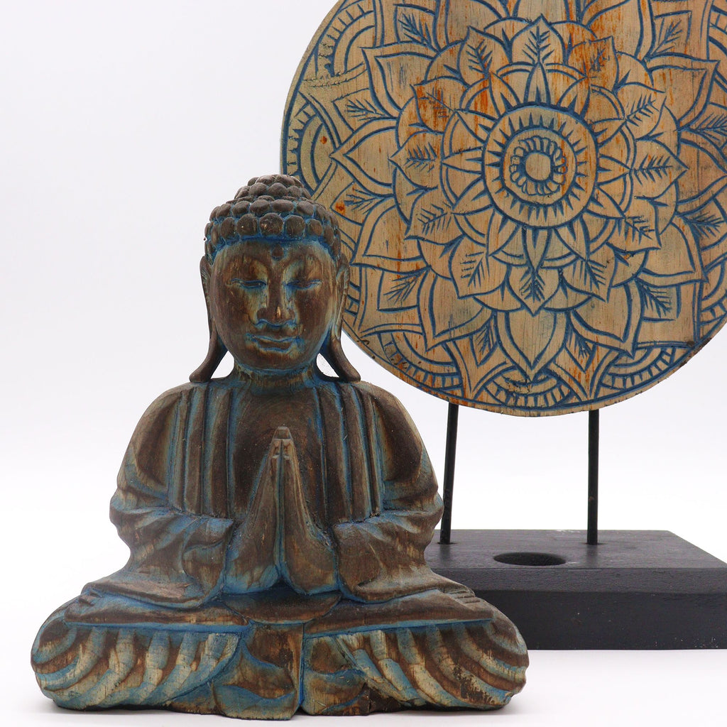 Set Buddha Feng Shui Mandala Fiore Blu
