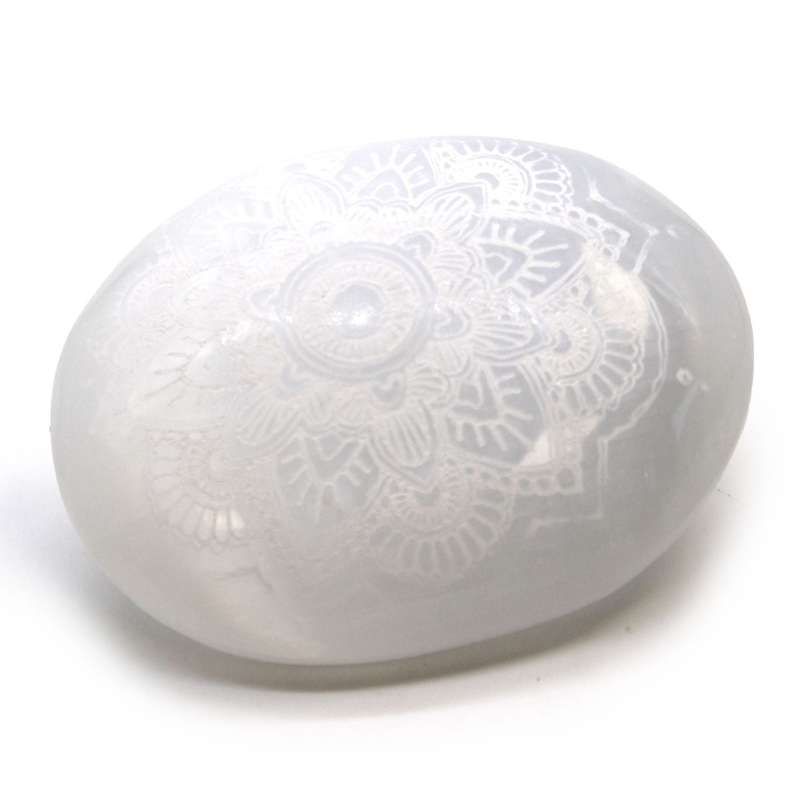 Pietra di Selenite Incisa Mandala