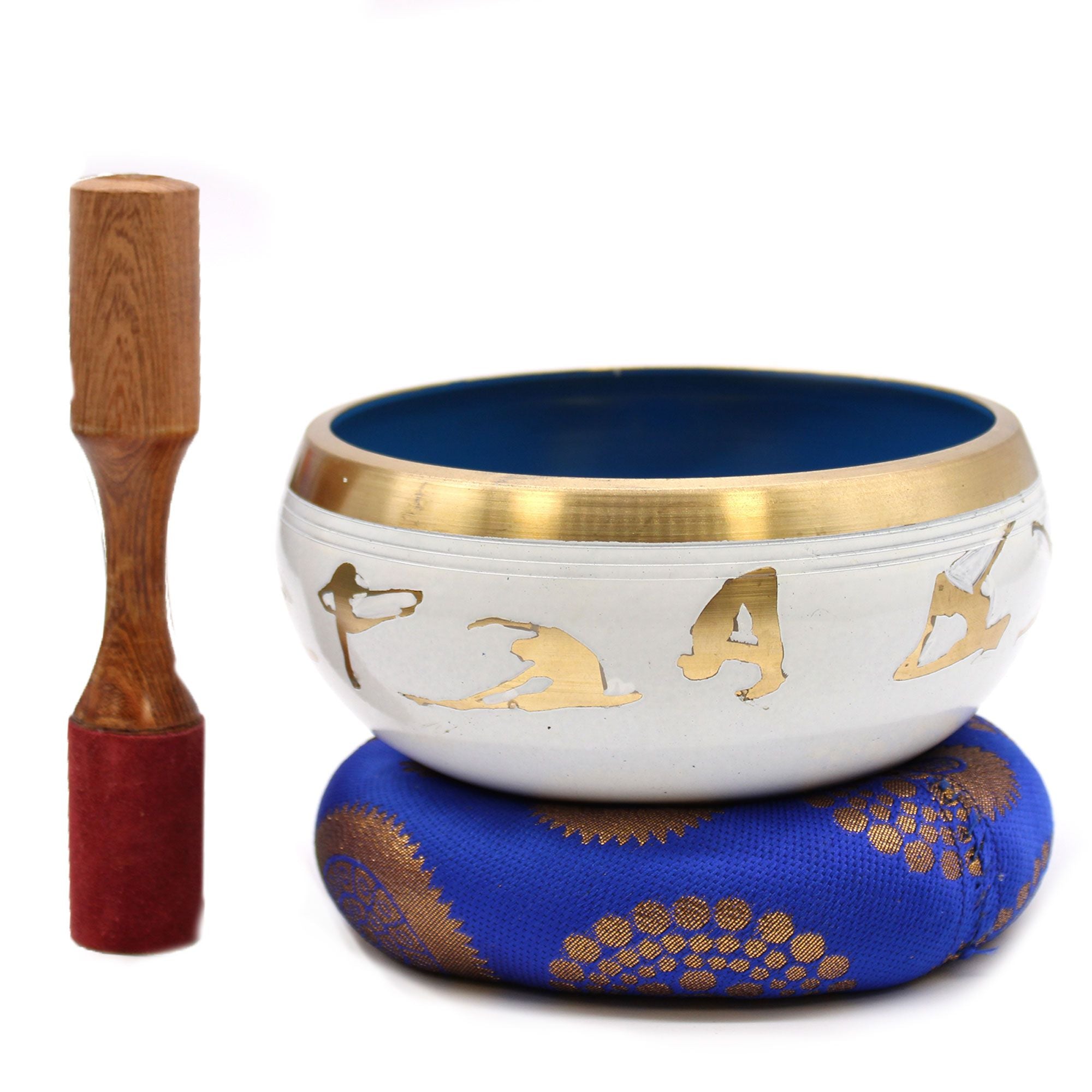 Set Ciotola Tibetana Yoga Moves - Bianco/Blu 14cm