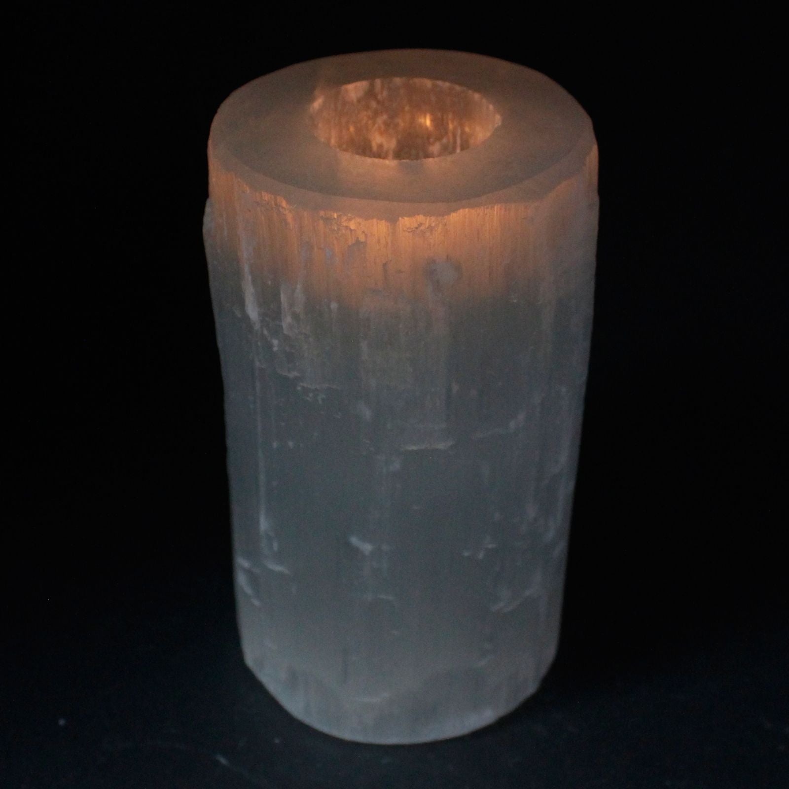 Portacandele in Cilindro di Selenite - 15 cm