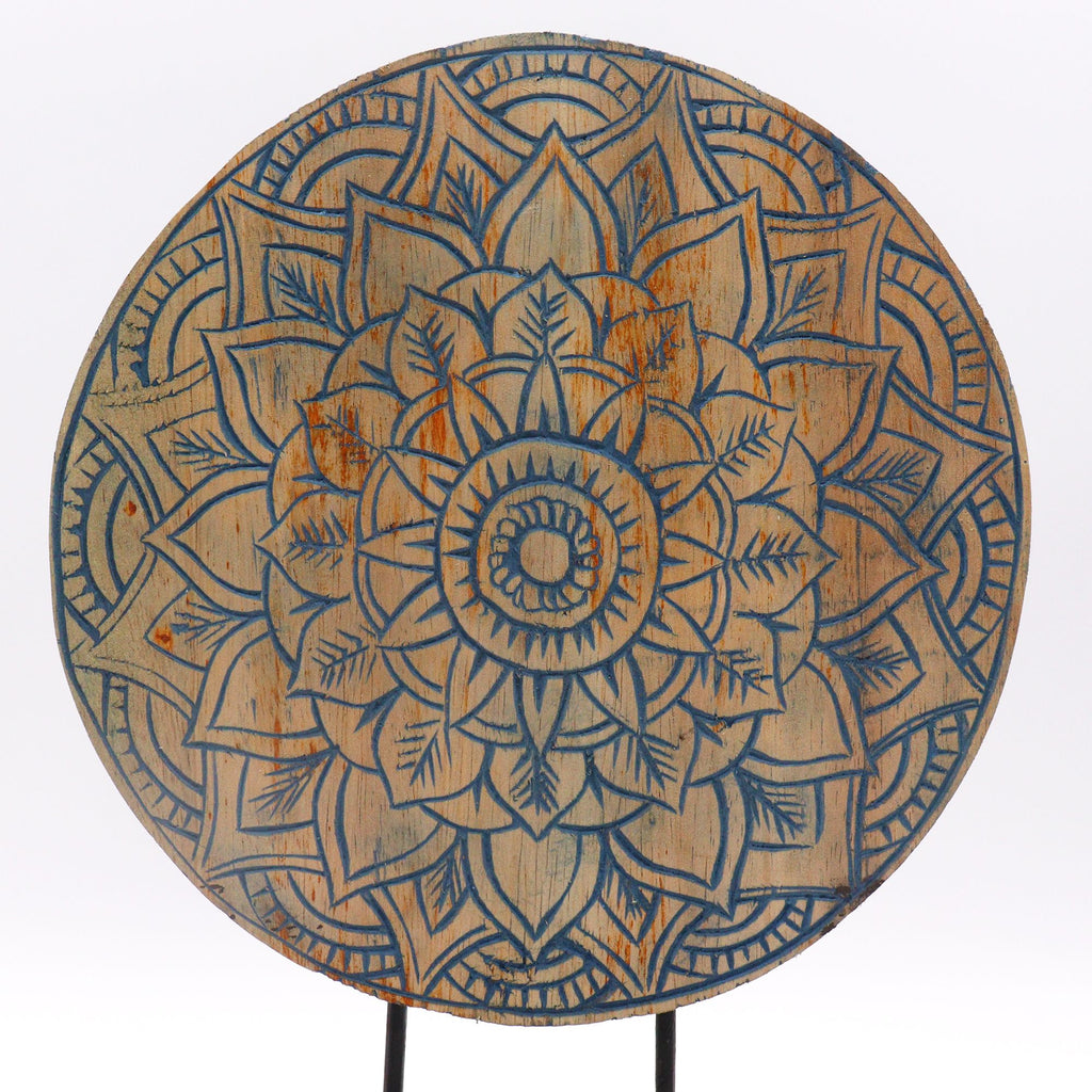 Set Buddha Feng Shui Mandala Fiore Blu