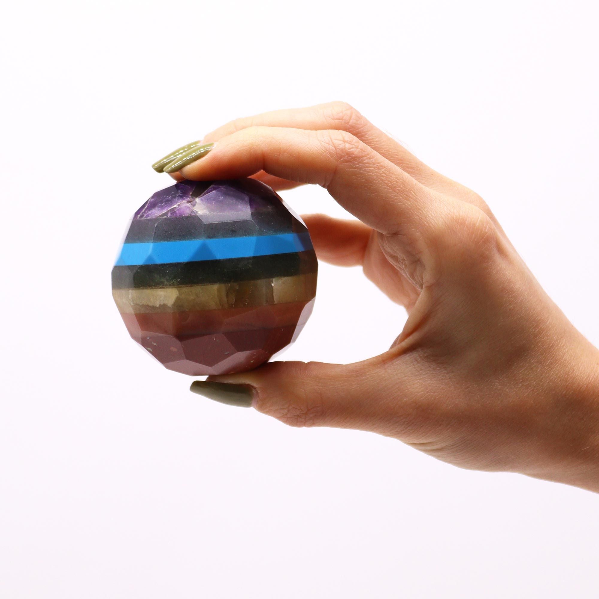 Sfera in Pietra Chakra con Supporto