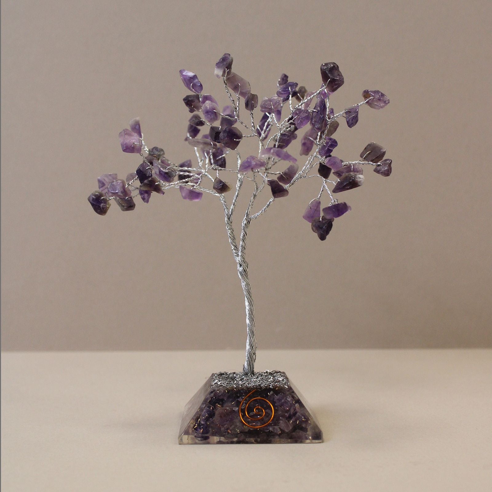 Albero di Pietre con Base Orgonite - Ametista 80 Pietre