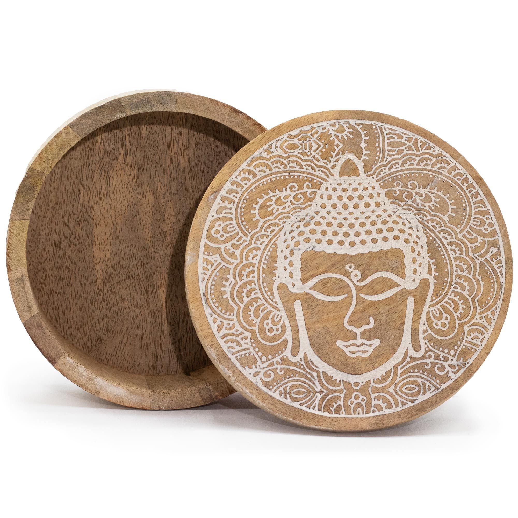 Scatola Grande 17,5x7,5cm - Viso Buddha Bianco