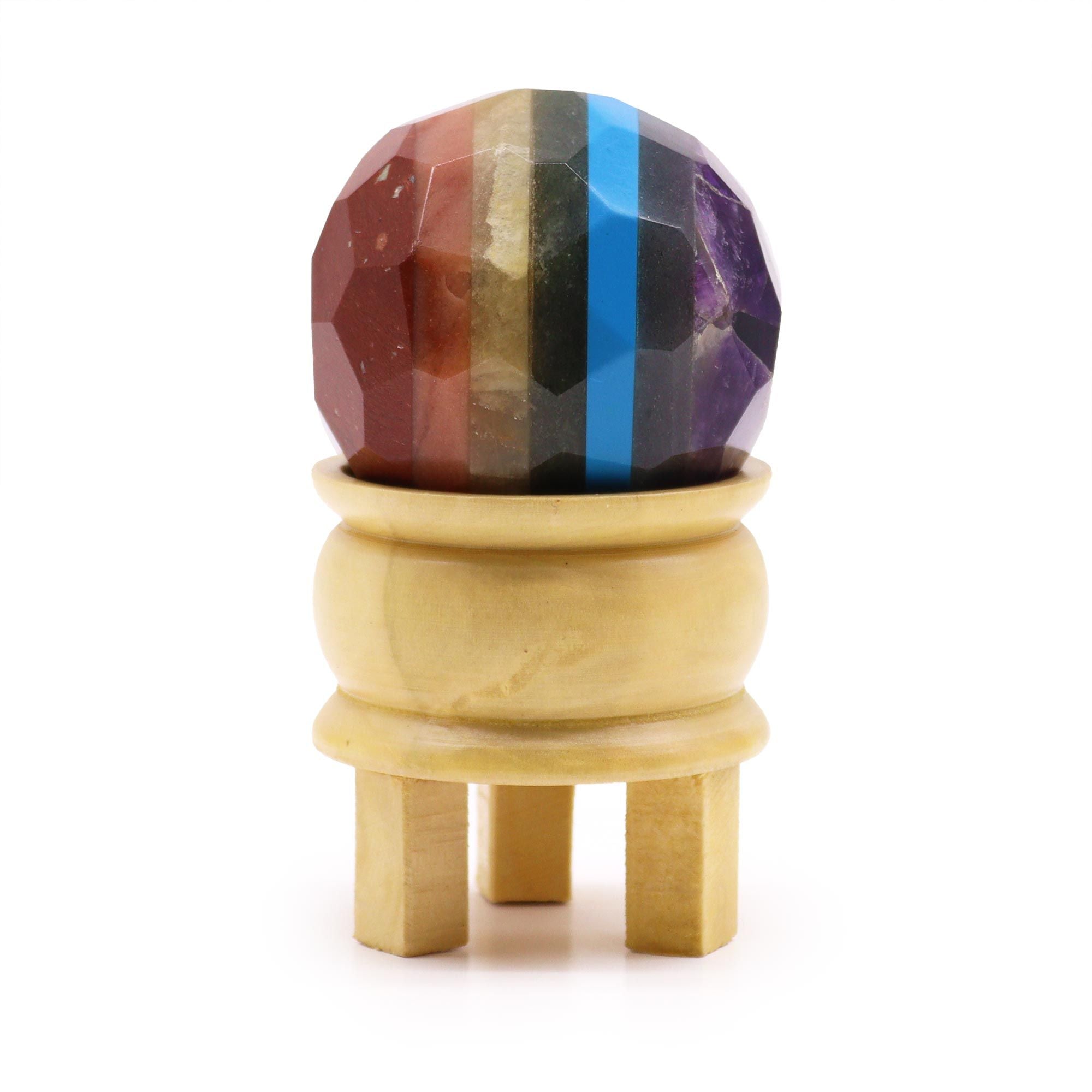Sfera in Pietra Chakra con Supporto