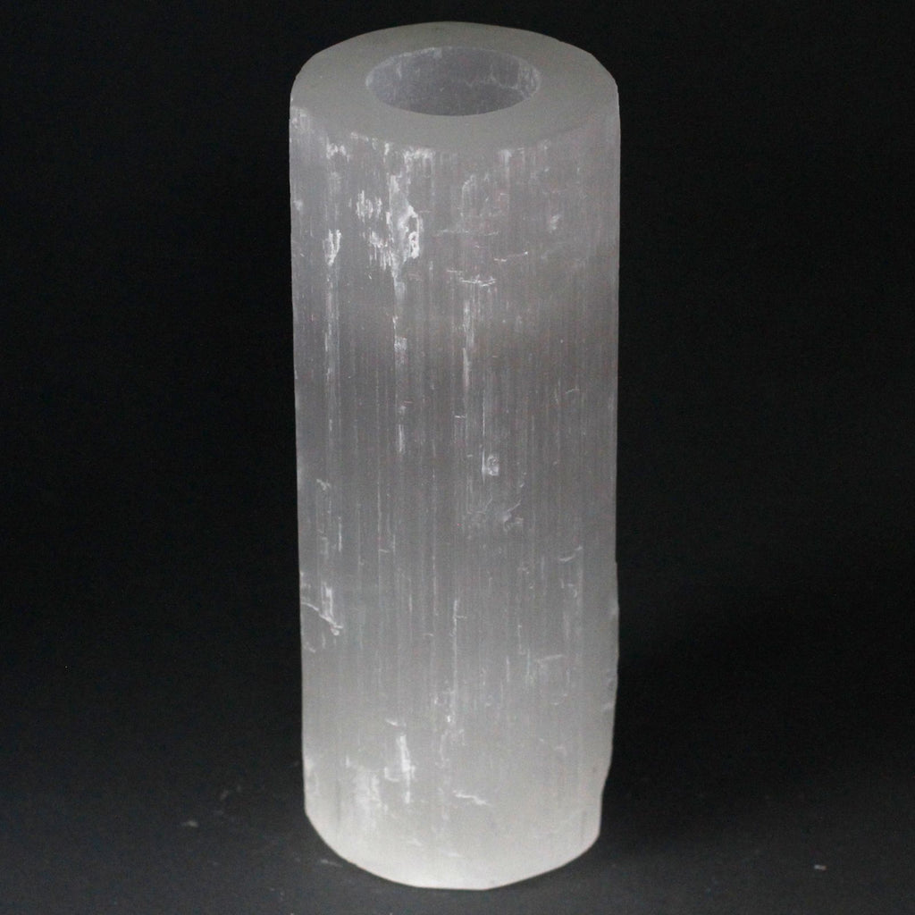 Portacandele Cilindrico in Selenite 20 cm