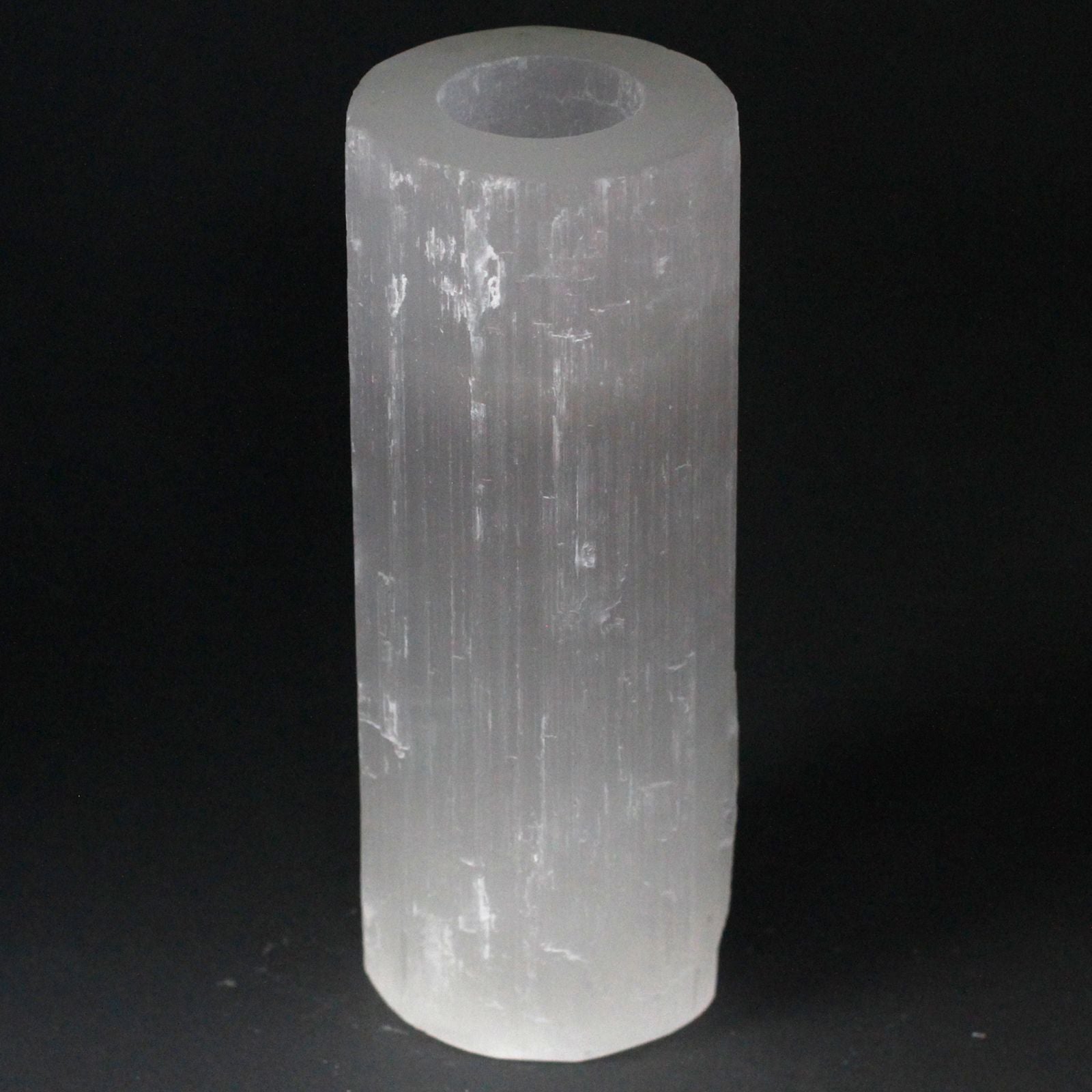 Portacandele Cilindrico in Selenite 20 cm