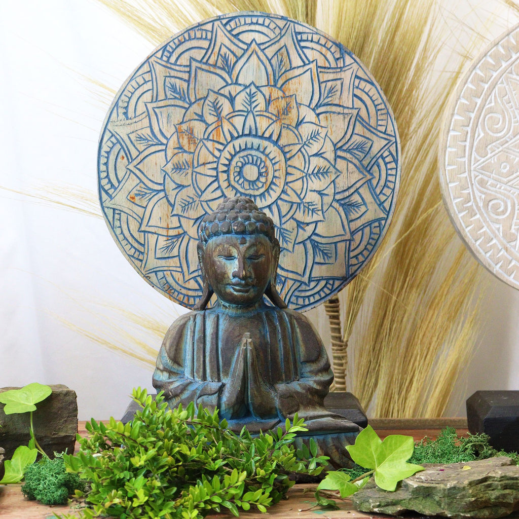 Set Buddha Feng Shui Mandala Fiore Blu
