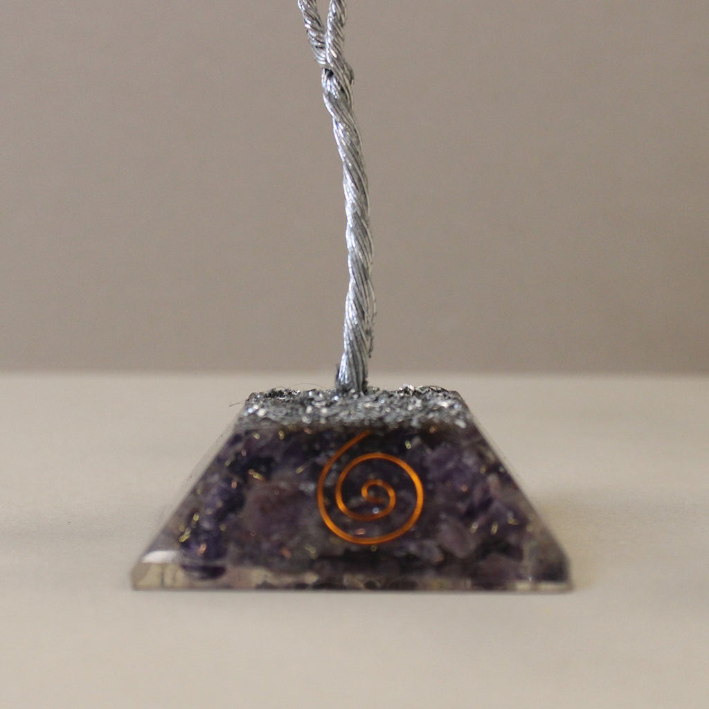 Albero di Pietre con Base Orgonite - Ametista 80 Pietre